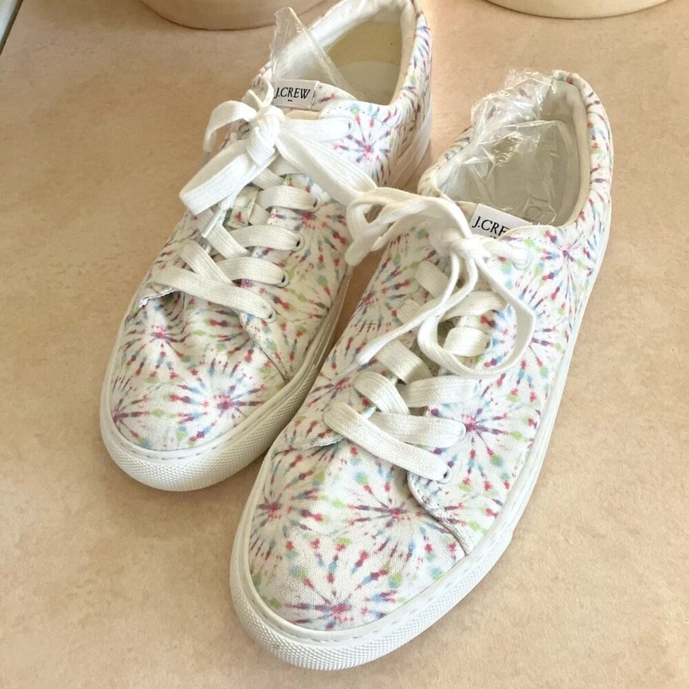J.Crew Road Trip Tie Dye Casual Sneakers AX840 Women's 9.5 US